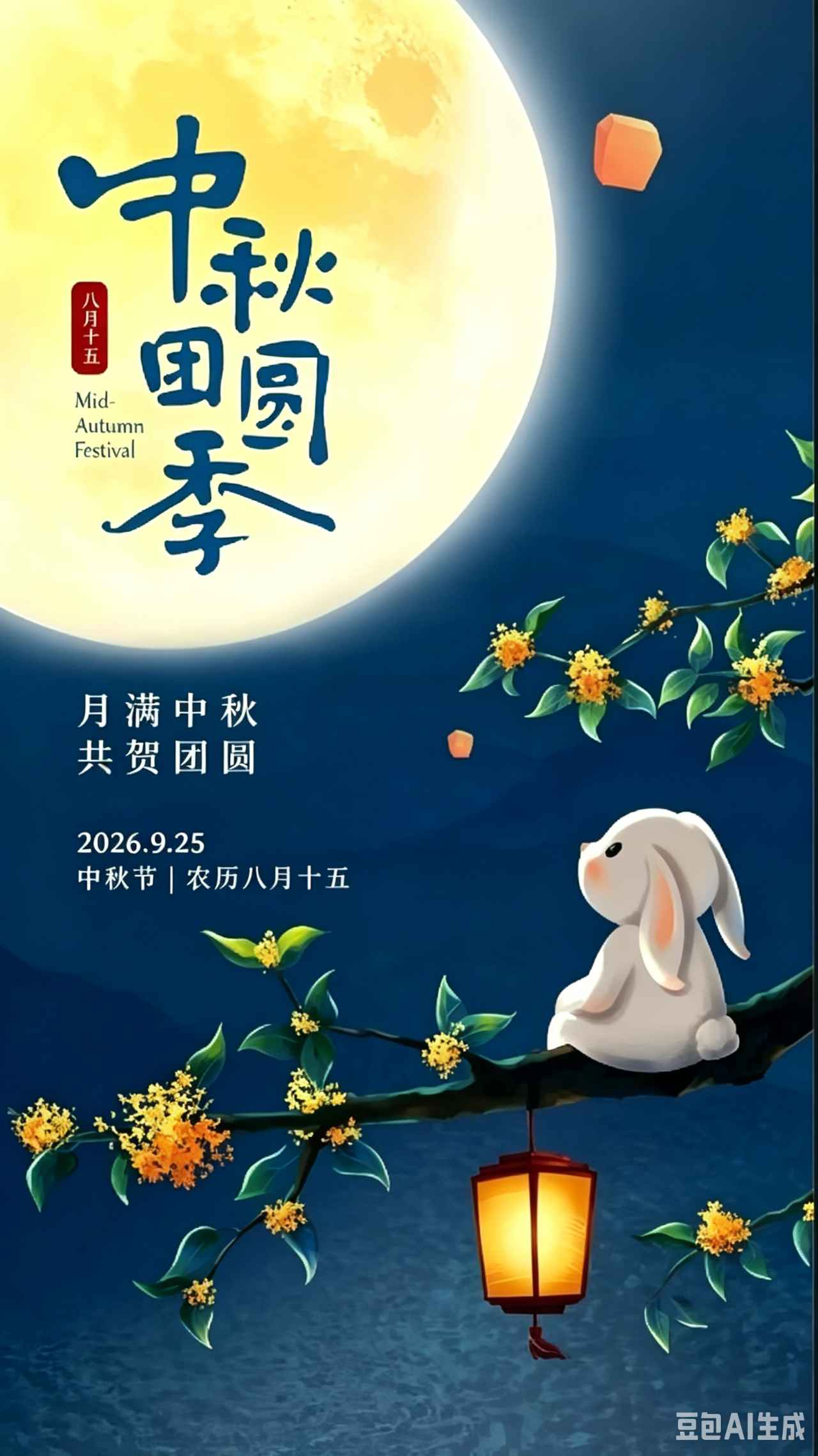 中秋放假推文